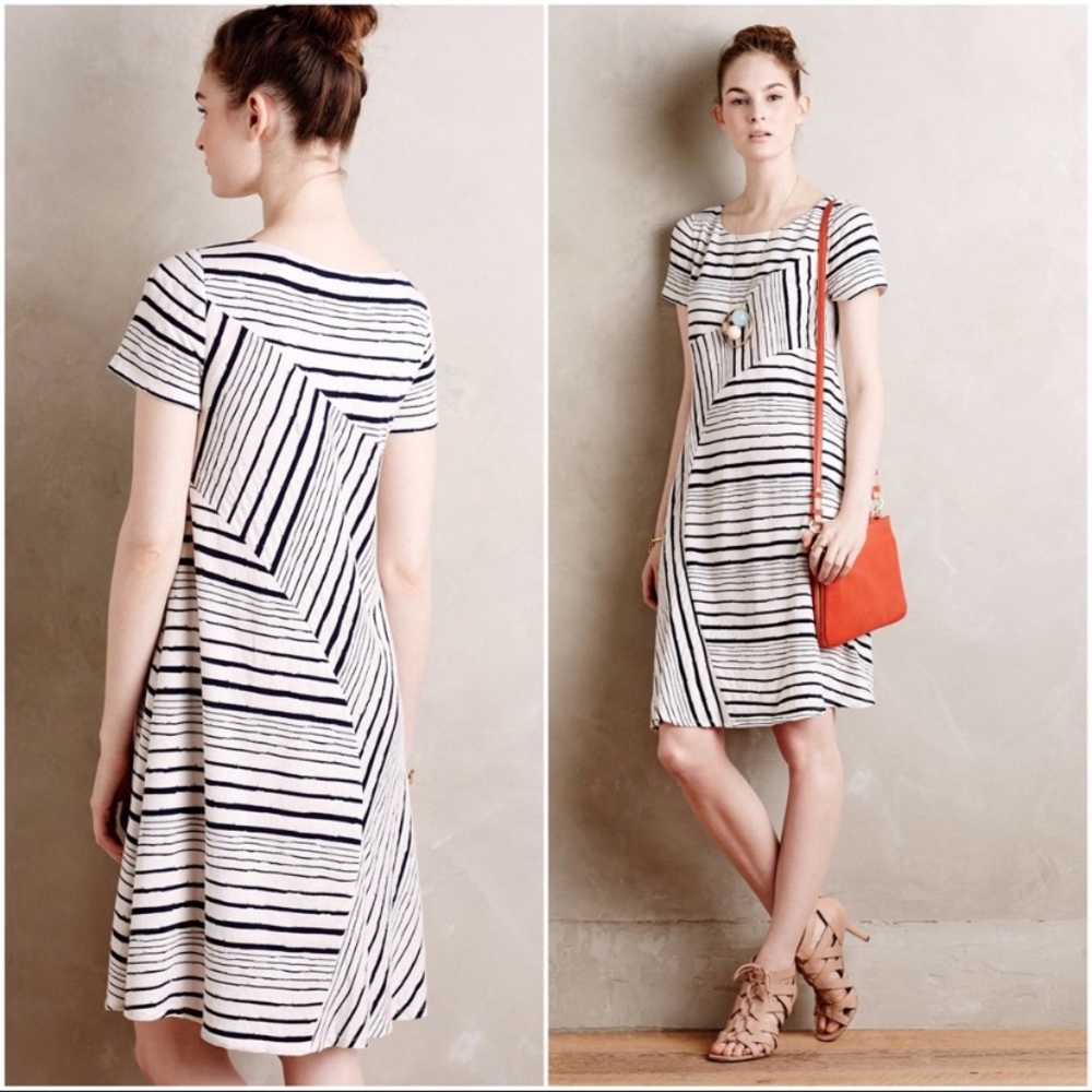 Anthro/Maeve “Stripesack” Swing Dress